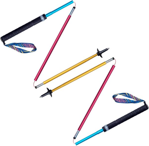 AONIJIE Folding Ultralight 7075 Aluminum Alloy Trekking Poles Quick Lock Trekking Hiking Pole Walking Stick