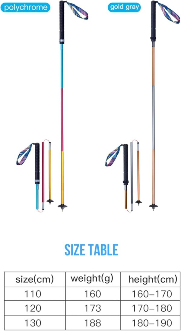 AONIJIE Folding Ultralight 7075 Aluminum Alloy Trekking Poles Quick Lock Trekking Hiking Pole Walking Stick - Image 3