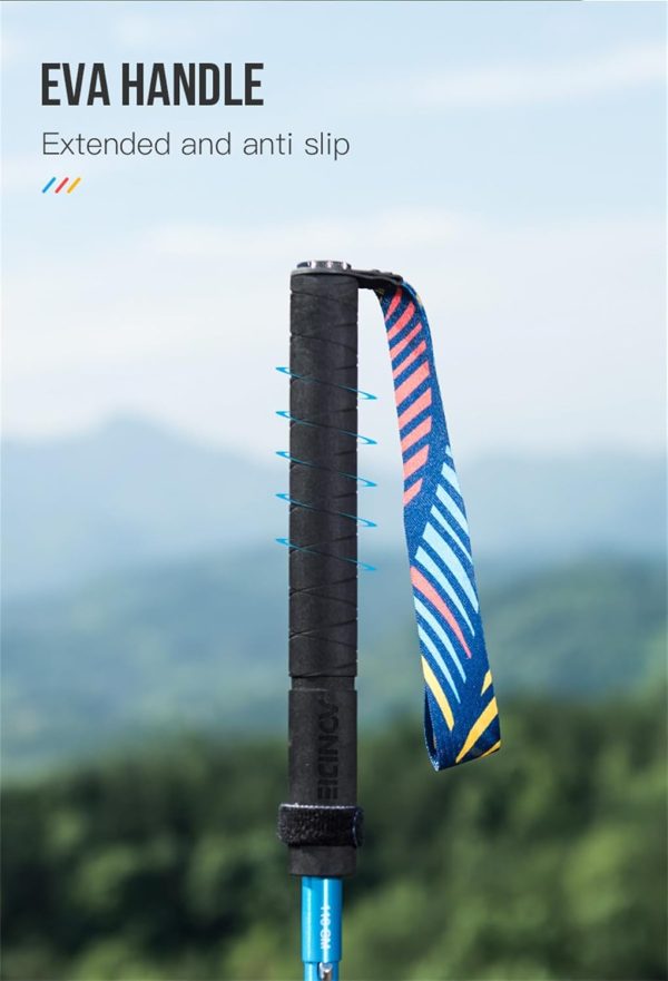 AONIJIE Folding Ultralight 7075 Aluminum Alloy Trekking Poles Quick Lock Trekking Hiking Pole Walking Stick - Image 5