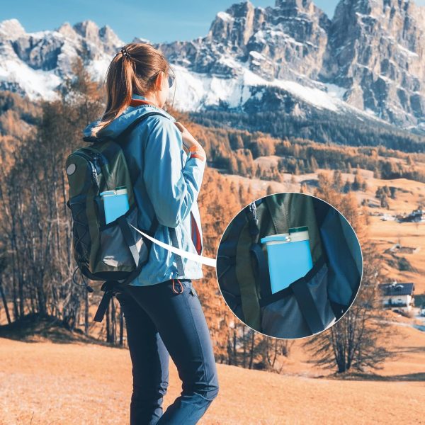 mountop Collapsible Water Bottle, Portable Food Grade Silicone Foldable Travel Reusable Leak Proof Water Bottles for Traveling Running Fitness BPA Free, 20oz, Black - Image 6