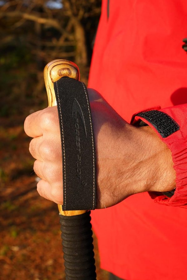 Trekking Pole - 1pc Pack Sassafras Wood Adjustable&Detachable Hiking or Walking Stick - Image 3