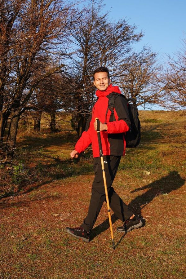 Trekking Pole - 1pc Pack Sassafras Wood Adjustable&Detachable Hiking or Walking Stick - Image 5